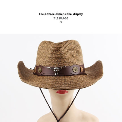 Outdoor Sunshade Western Denim Mixed Color Straw Hat