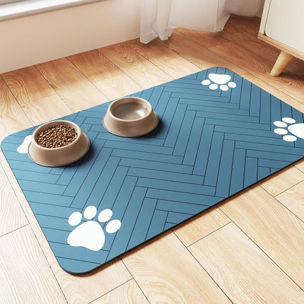Pet Cat And Dog Eating Diatom Ooze Floor Mat Feeding Splash-proof Household Water-absorbing Quick-drying
