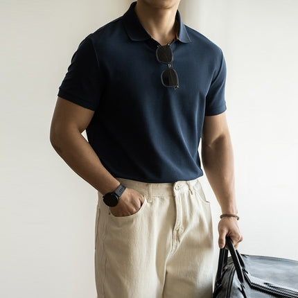 American-style Cotton Breathable Short-sleeved Polo Shirt
