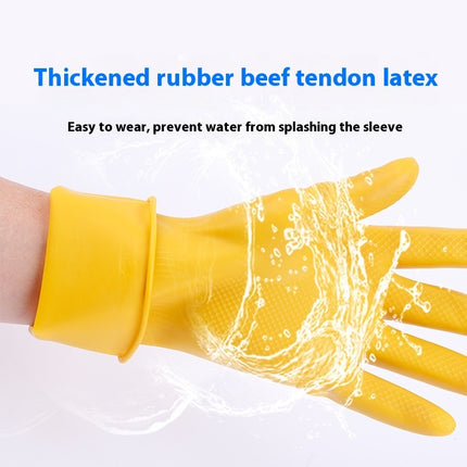 Rubber Household Kitchen Dishwashing Rubber Gloves Durable Beef Tendon Latex