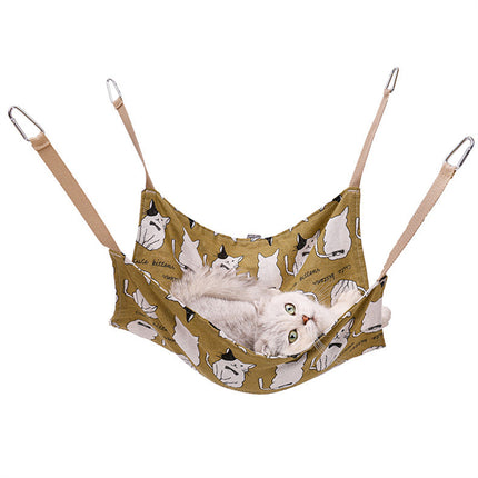 Breathable Cat Cotton Linen Hammock Wear Resistant Multicolor Cat Cage Hanging Bed Soft With Hanging Hook Cat Hammock Bed Summer