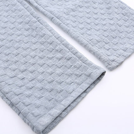 Checkerboard Clip Velvet Hidden Check Embroidered Knitted Trousers Man