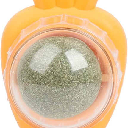 Catnip Toys Self Adhesive Carrot Shape Cat Catnip Balls Toy For Indoor Cat Cat Wall-mounted Mint Balls For Cat Teeth Cleaning Blue