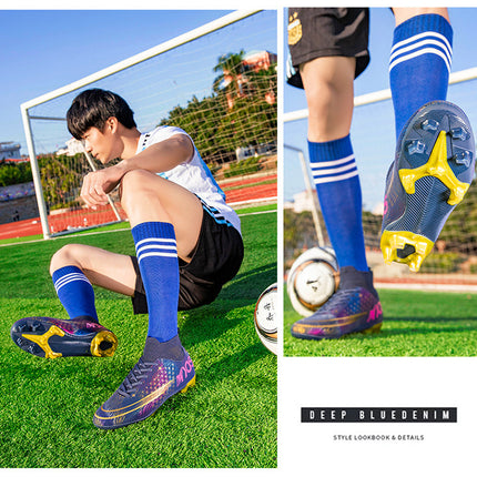 12 Men's Plus Size Soccer Shoes High Top AG Spikes