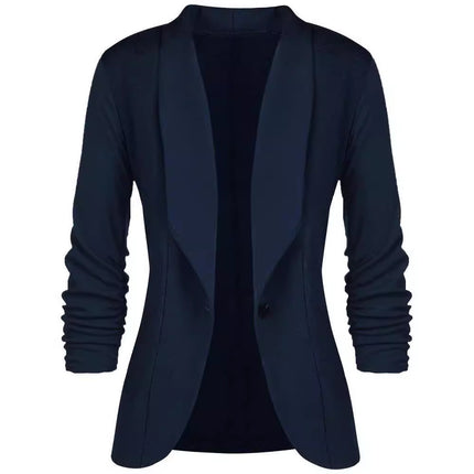 Fall Women's Clothing Pleated Sleeve Work Office Jacket Small Suit