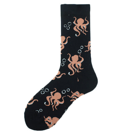 Trendy Men's Cotton Mid-calf Length Socks