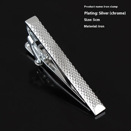 Men's Formal Wear Business Silver Simple Fashion Short Tie Clip
