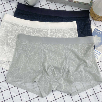 Fiberglass Antibacterial Camellia Couple Nude Feel Shorts