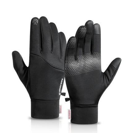 Men's Outdoor Windproof Zipper Touch Screen Gloves