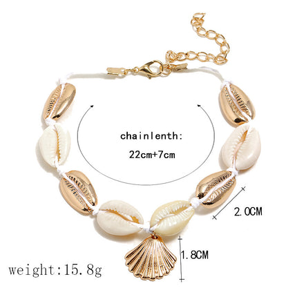 Simple Scallop Alloy Beach Anklet