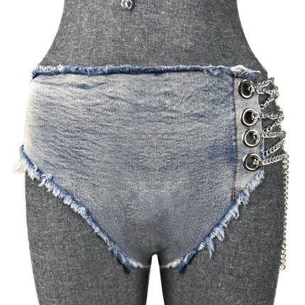 Women's Fashion Denim Bikini Split Swimsuit Set