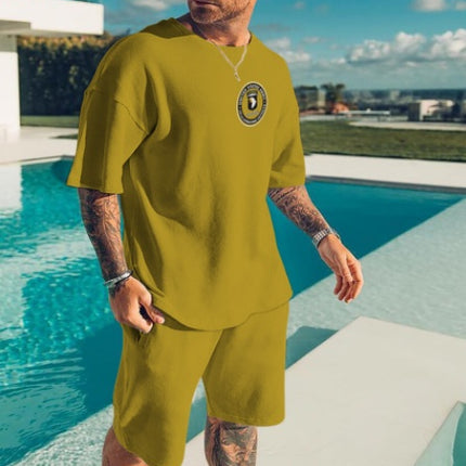 Men's Casual Shorts Non Hooded Short Sleeve Suit