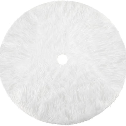 White Christmas Tree Skirt Plush Faux Fur Xmas Tree Carpet Merry Christmas Tree Decorations Ornament New Year Navidad Home Decor