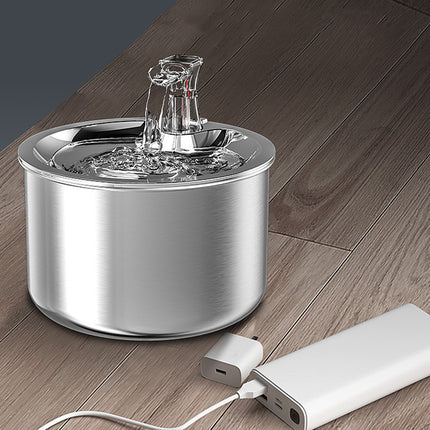 All Stainless Steel Cat Automatic Over-circulating Water Dispenser