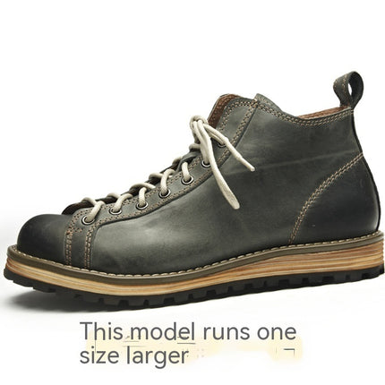 Men's Vintage Leather Big Toe Martin Boots