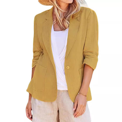 Solid Color Suit Collar Single-breasted Suit