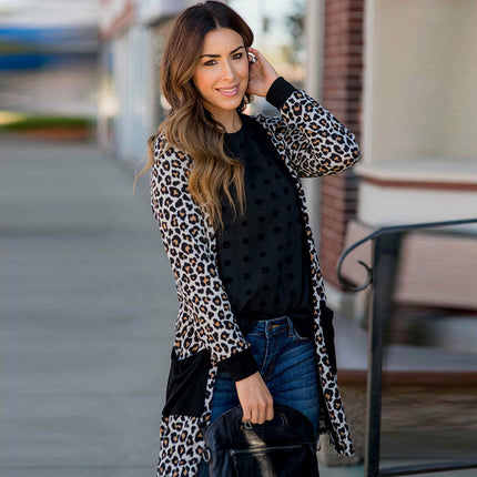 Fashionable All-match Leopard Print Sweater For Women