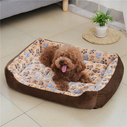 Pet Dog Beds Mats Soft Plush Warm Sofa Kennel Sleep Basket For Small Dogs Cat Cusion Puppy Cat Bed House Supplies