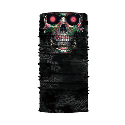 3D Digital Skull Printing Cycling Seamless Magic Scarf