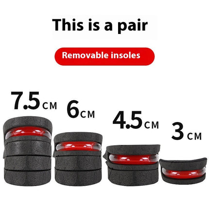 Height Increasing Insole For Women Invisible Comfortable Height Increasing Insole Men Sweat Absorbent