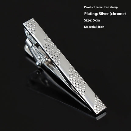Men's Formal Wear Business Silver Simple Fashion Short Tie Clip