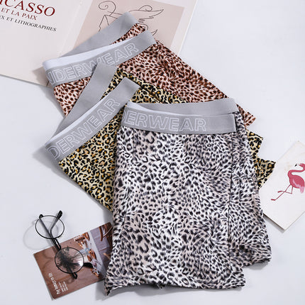 Men's Large Size Loose Leopard Print Comfortable Loose Underwear