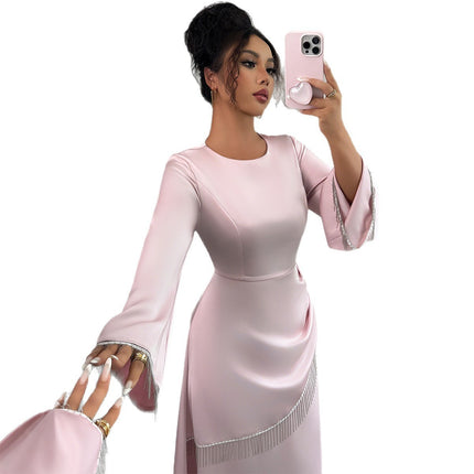 Simple Style Advanced Long Sleeve Dress Women's Clothing