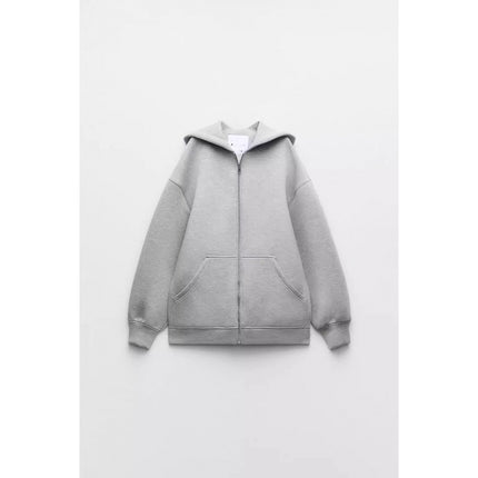 Sweater Loose Hooded Mid-length