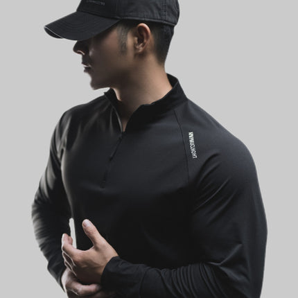 Clone Cotton Half Placketround Neck Fashion Sports Sweater Casual Long Sleeve