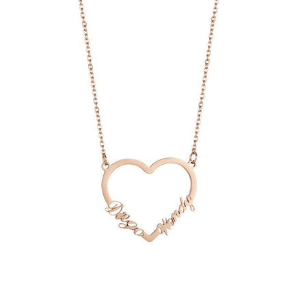 Love Sweater Lock Bone Chain Female Small Peach Heart