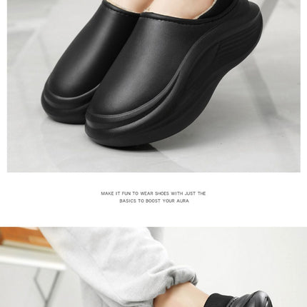 Cotton Slippers Men's Winter Bag Heel Fleece-lined