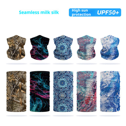 UPF50 Soft Sunscreen Face Towel Outdoor Sunshade Seamless Riding Hat Scarf