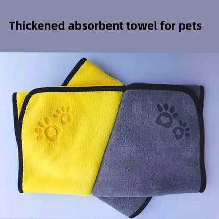 Pet Supplies Absorbent Towel Dog And Cat Bath Towel Fiber Absorbent Cloth Rag Pet Towel