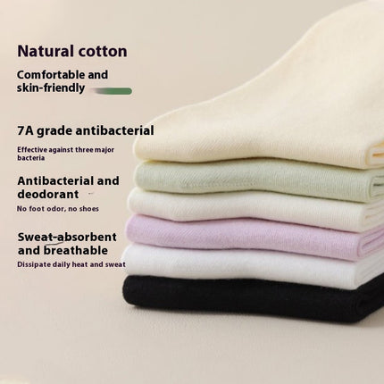 Women's Summer Thin Pure Cotton Mid-calf Length Socks Seamless Socks