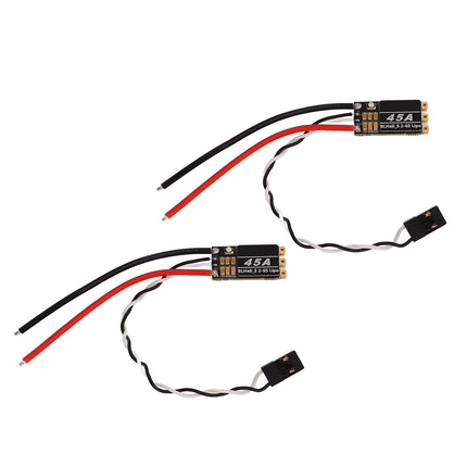 45A Brushless ESC Speed Controller RC Drone ESC with LED Light for FPV Crossing Drone Four Axes Drone 2pcs