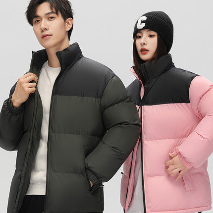 Men's Mid-length Slim-fit Retro Stand-up Collar Cotton-padded Coat