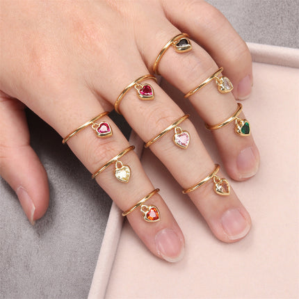 Women's Fashionable Design With Micro Heart-shaped Zircon Ring