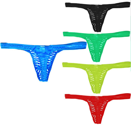 Men's T-shaped Underwear Breathable Low Waist U Convex T-shaped Panties