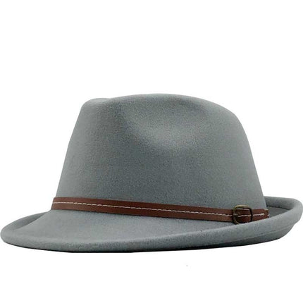 Woolen Hat British Retro Jazz Hat Fashion Casual Belt Small Top Hat