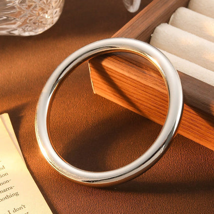 Electroplated CCB Simple Bracelet Cylindrical Three-dimensional Bracelet For Women