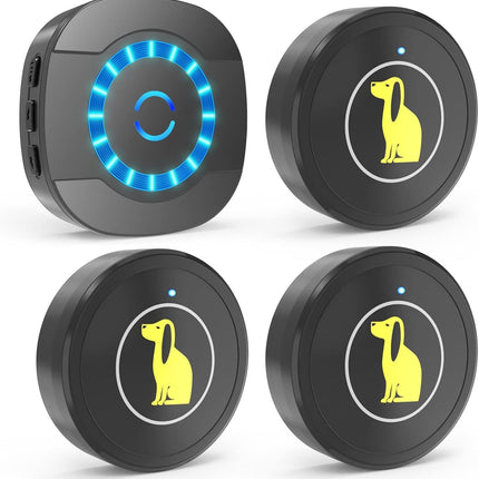 Dog Door Bell, Dog Bell For Training Doggie Door Bell For Dog Puppy Training Sliding Door,Go Outside Doorbell And Waterproof Touch Button