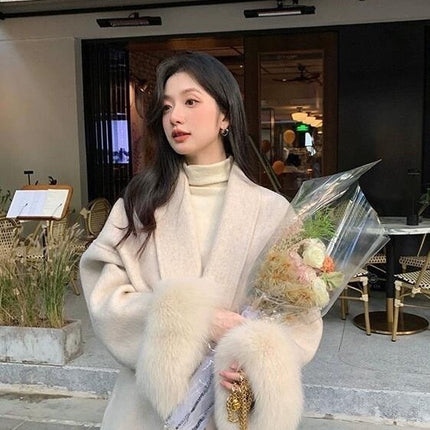 Women's Wool New Double-sided Mid-length Temperament Coat