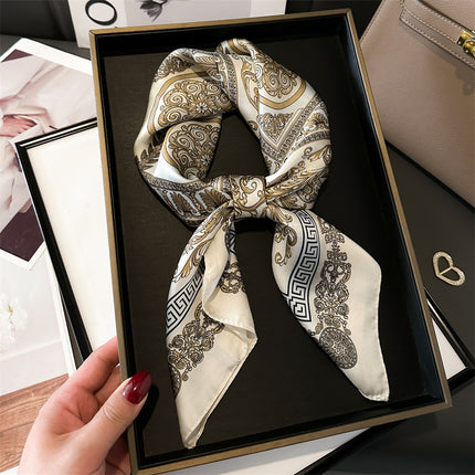 Light Luxury Temperament Silk Scarf 70cm Shawl For Women