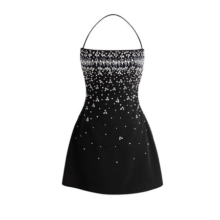 Women's Fashion Heavy Industry Rhinestone Beaded Dress