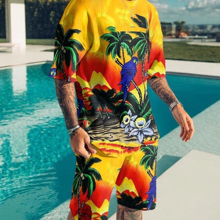 Digital Printing Men's T-shirt Sports Suit