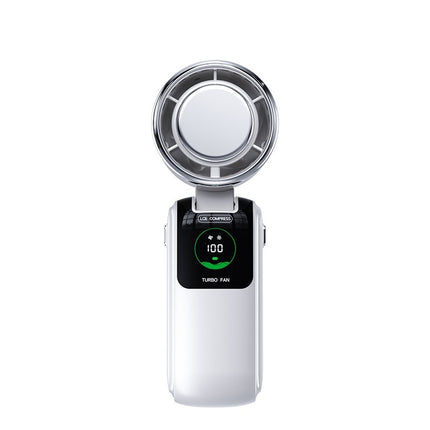 New Ice Pack High-Speed Handheld Eletirc Fan Speed Adjustable Folding Mini Fan Portable Outdoor Hanging Neck Small Fan