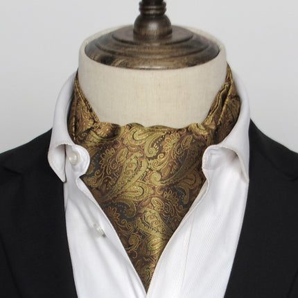 British Vintage Suit Silk Scarf Shirt