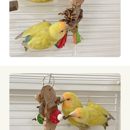 Parrot Bird Bite Toy String Relieving Stuffy Decorative Color Pendant