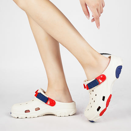 Men's Summer Wear Thick Bottom Increased Closed Toe Coros Slippers