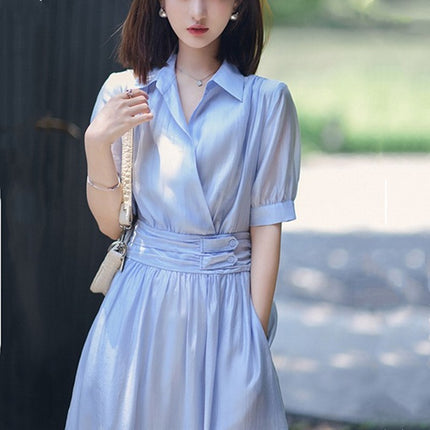 French Style Retro First Love Tea Break Long Chic Dress